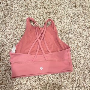 Lululemon Energy Bra High Neck Long Line *Tough - Brier Rose